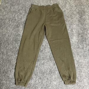 Zara Jogger Pants Mens Medium Green Sweatpants Elastic Waist Cuffed Hem Pocket